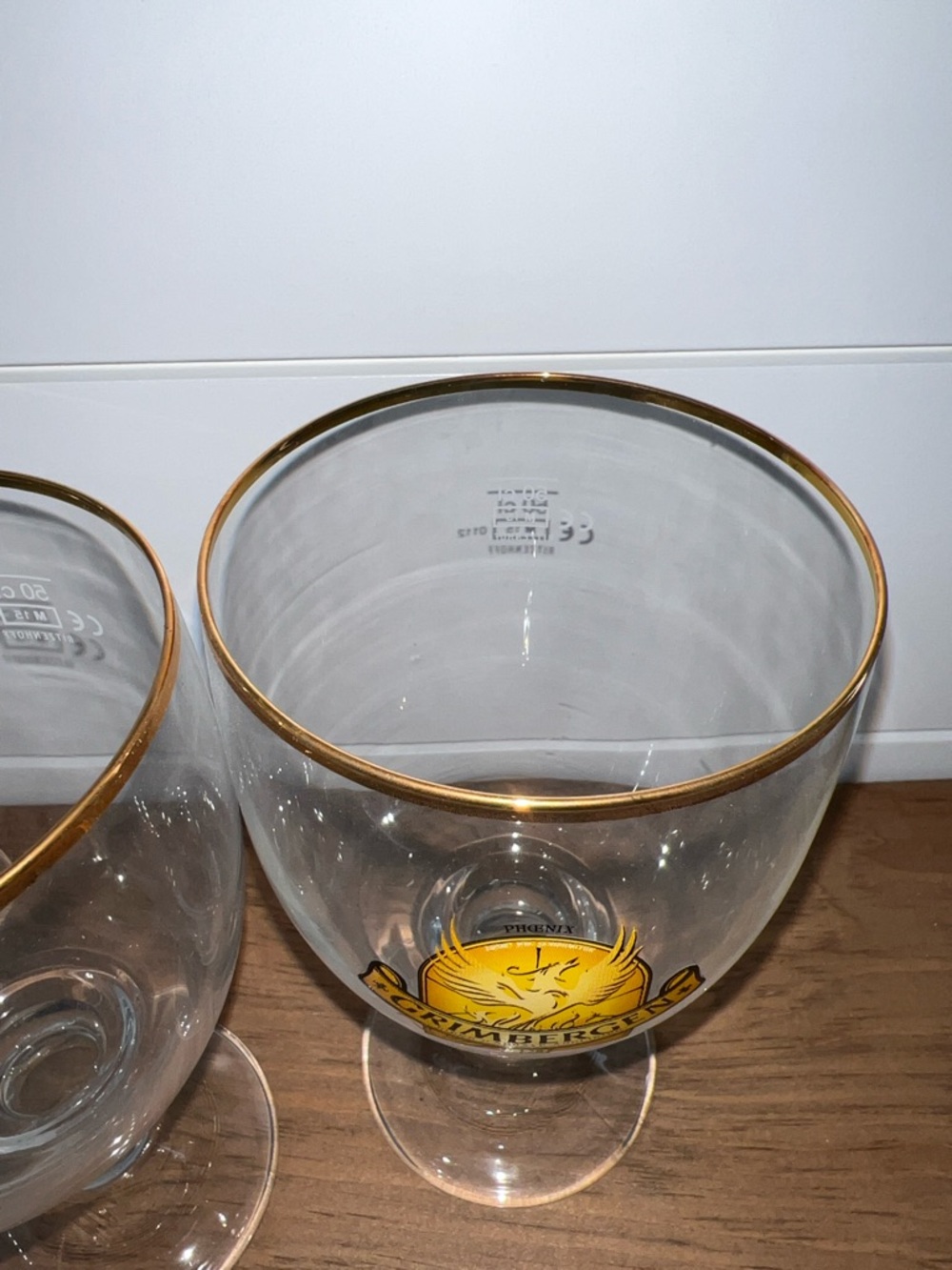 Official Ritzenhoff Grimbergen Belgian Beer Goblet with Phoenix Logo -Set of Six - Picture 6 of 8